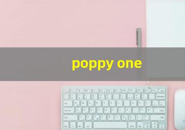 poppy one